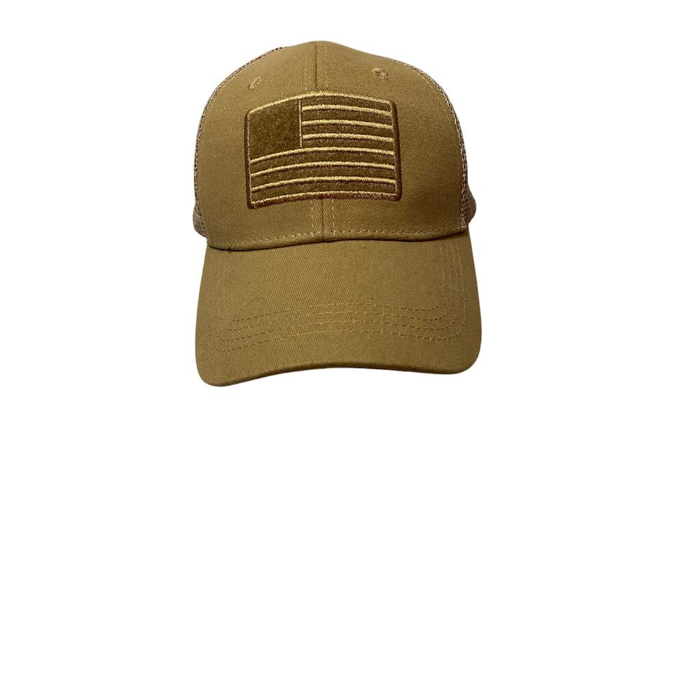 Highland Tactical Hat Cap Snap Back Brown Flag Logo Mesh One Size A